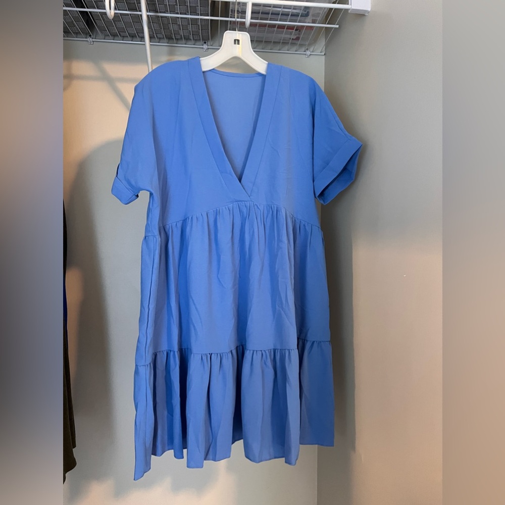 Blue babydoll dress